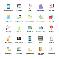 E Commerce Flat Icons Pack 