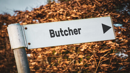 Street Sign to Butcher