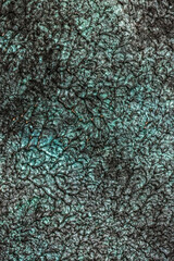 Obraz premium Beautiful dark green texture abstract wall background, ribbed surface texture with copy space, unusual mottled brown surface background