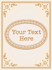 アンティーク風フレームとデザイン素材。ロココ、バロック風