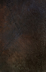 Beautiful dark texture abstract wall background, ribbed black surface texture with copy space, unusual gray spotted surface background