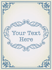 アンティーク風フレームとデザイン素材。ロココ、バロック風