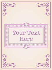 アンティーク風フレームとデザイン素材。ロココ、バロック風