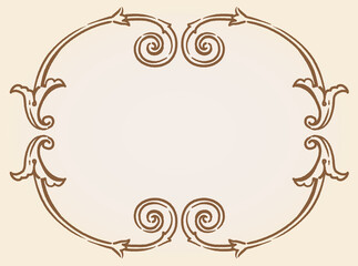 アンティーク風フレーム素材。ロココ、バロック風