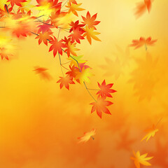 Japanese style background expressing trees with autumn leaves