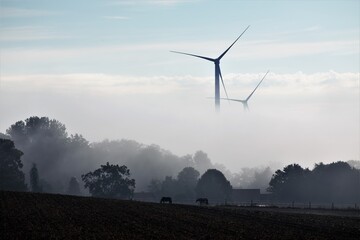wind turbines farm