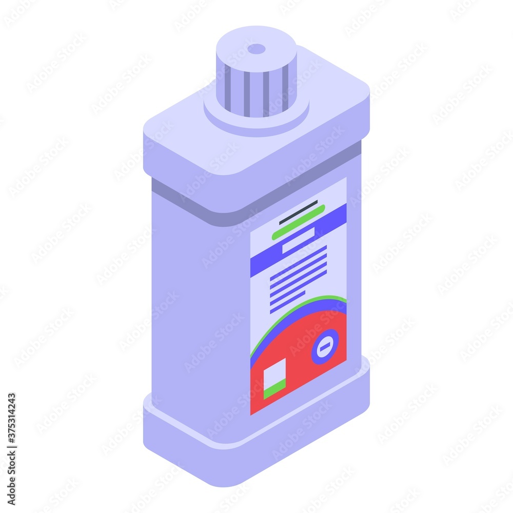 Poster softener bleach icon. isometric of softener bleach vector icon for web design isolated on white back