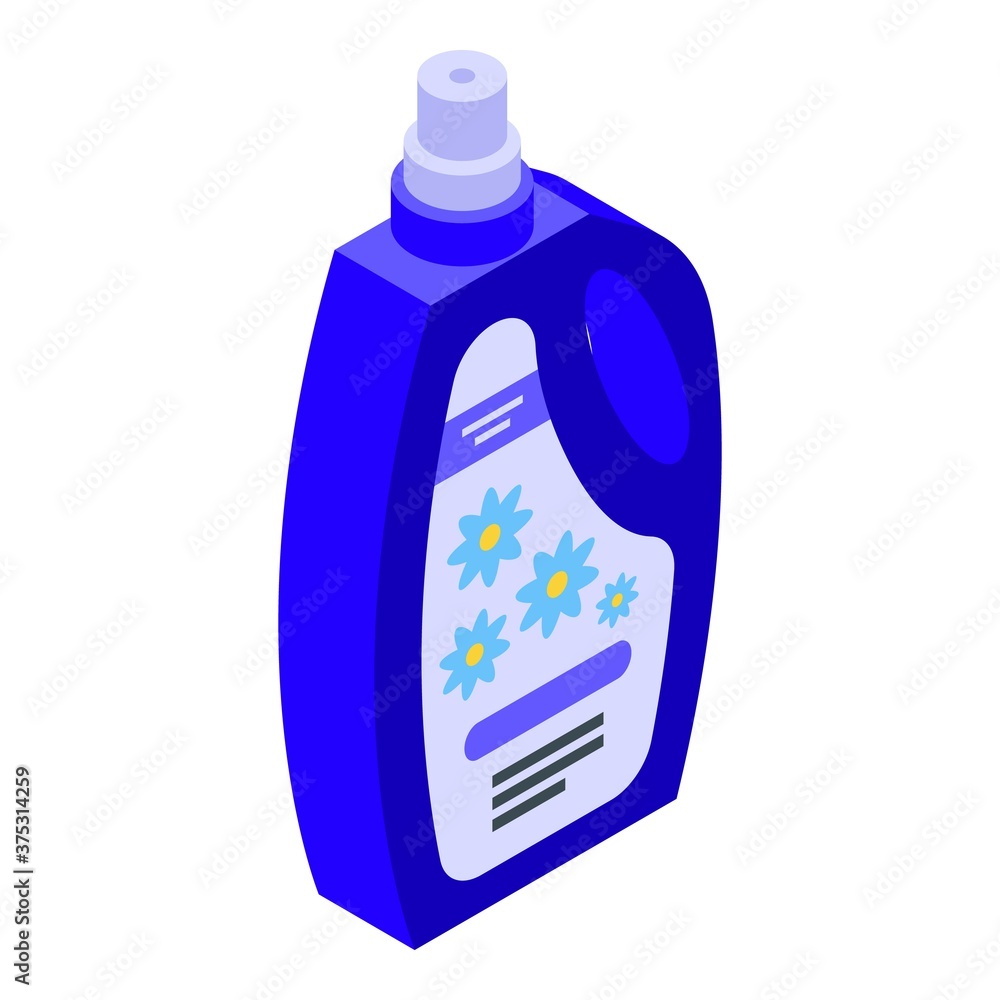 Poster softener antibacterial icon. isometric of softener antibacterial vector icon for web design isolated