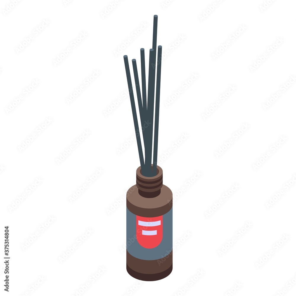 Poster sticks diffuser bottle icon. isometric of sticks diffuser bottle vector icon for web design isolated