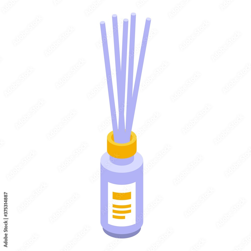 Poster spa sticks diffuser icon. isometric of spa sticks diffuser vector icon for web design isolated on wh