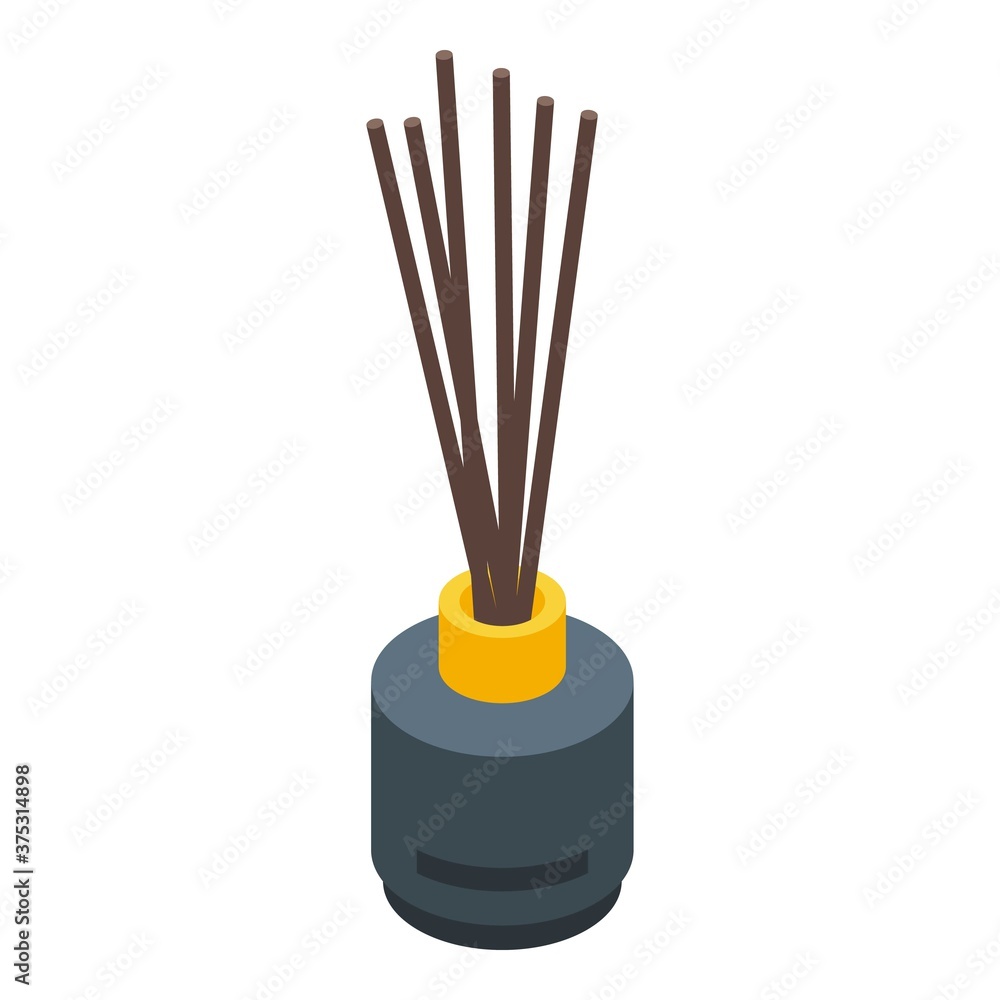 Poster black royal sticks diffuser icon. isometric of black royal sticks diffuser vector icon for web desig