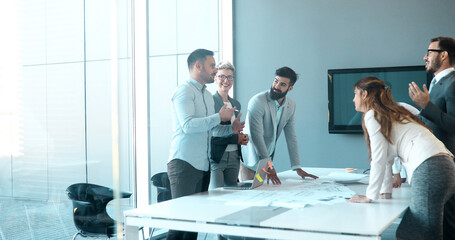 Business people conference in modern meeting room