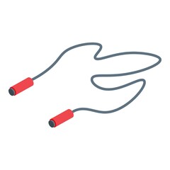 Obraz premium Home training jump rope icon. Isometric of home training jump rope vector icon for web design isolated on white background