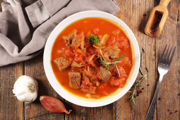 beeef stew with tomato sauce and spice