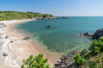 The scenery of Dalian Golden Stone National Geopark and Coastal Road in late Summer