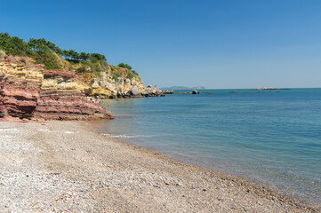 The scenery of Dalian Golden Stone National Geopark and Coastal Road in late Summer