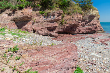 The scenery of Dalian Golden Stone National Geopark and Coastal Road in late Summer