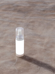 Organic Spa Cosmetics. Body skin care spray with minerals. Products based on the lake of salt.