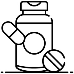 
Healthcare vitamins icon in modern style 
