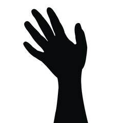 a hand silhouette vector