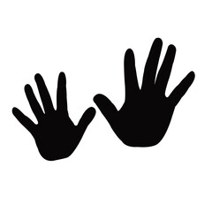 hands silhouette vector