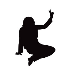 a woman body silhouette vector