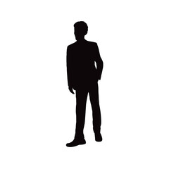 a man standing body silhouette vector