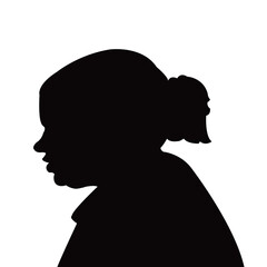a woman head silhouette vector