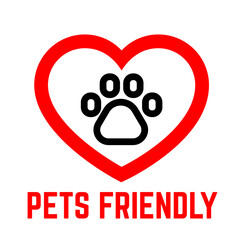 Pets friendly sign