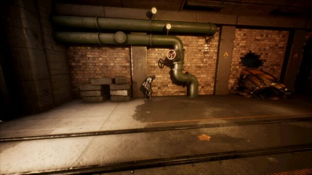 Futuristic soldiers in military bunker