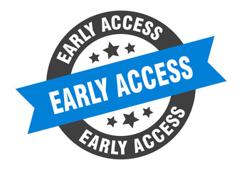 Fototapeta premium early access sign. round ribbon sticker. isolated tag