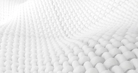 Foto auf Alu-Dibond Close-up fabric fiber. Fibers with a spiral surface And that surface is a wave. 3D illustration. © PT