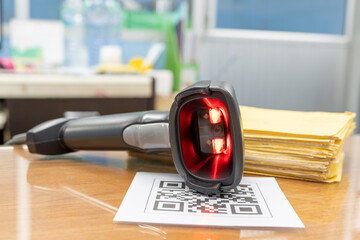 Barcode reader for convert QR Code or Documents to data into the computer.