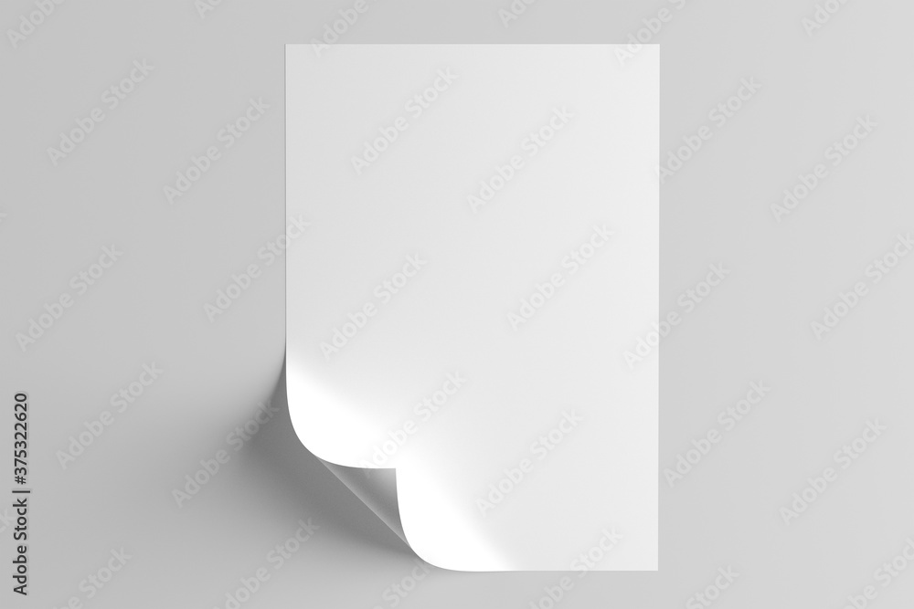Poster a4 paper sheet mock up - 3d rendering