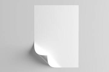 A4 paper sheet mock up - 3d rendering