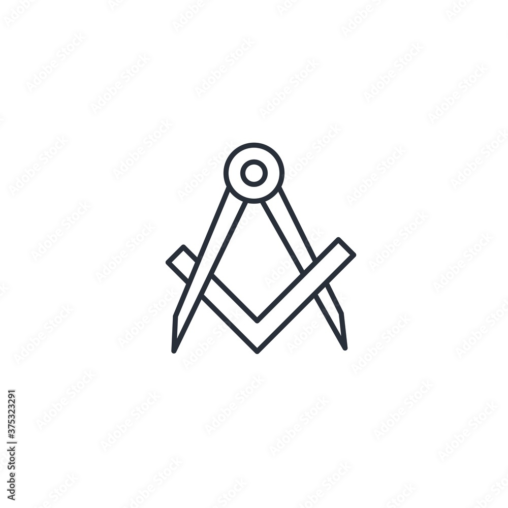 Poster control measuring tool and check mark. compliance with the standard. vector linear icon isolated on 