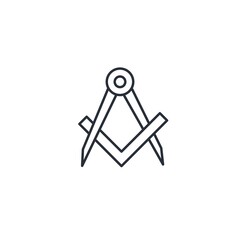 Control Measuring tool and check mark. Compliance with the standard. Vector linear icon isolated on white background.