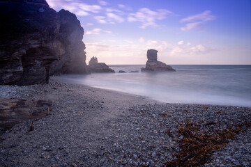 beach in asturias coast , spain