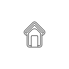 Home icon. Web site home page button. Building symbol. Logo design element