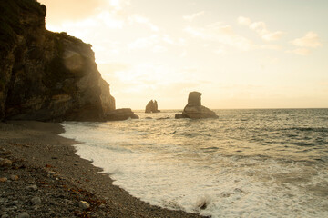 beach in asturias coast , spain