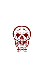 pumpkin illustration with scary skull face. very suitable for halloween celebrations
