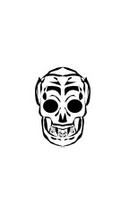 pumpkin illustration with scary skull face. very suitable for halloween celebrations