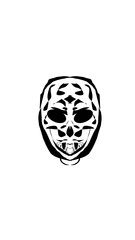 pumpkin illustration with scary skull face. very suitable for halloween celebrations