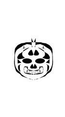pumpkin illustration with scary skull face. very suitable for halloween celebrations