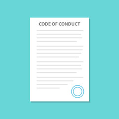 Code of conduct icon with shadow