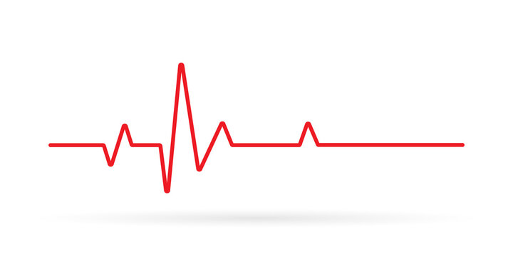 Heart beat line cardiogram icon background