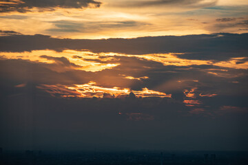 渋谷スカイからの夕日