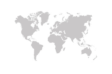 Plakat World map isolated on white background