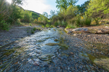 water flowing down the river in southern Spain