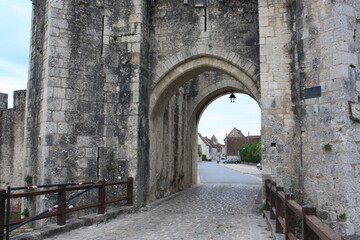 Fototapeta na wymiar Old stone bridge in Provins, France.